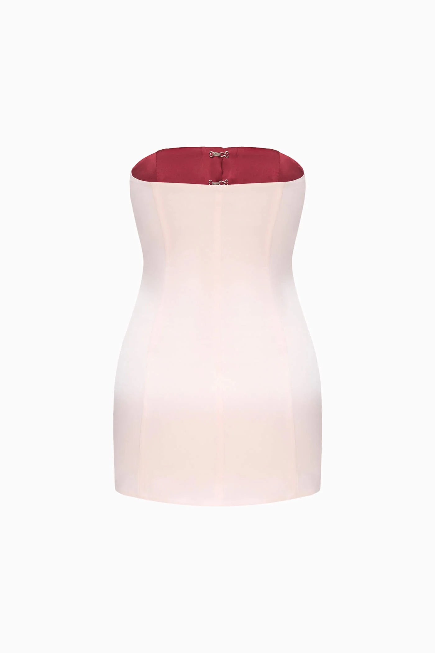 TWO SIDED LOREN DRESS BURGUNDY-PEACH