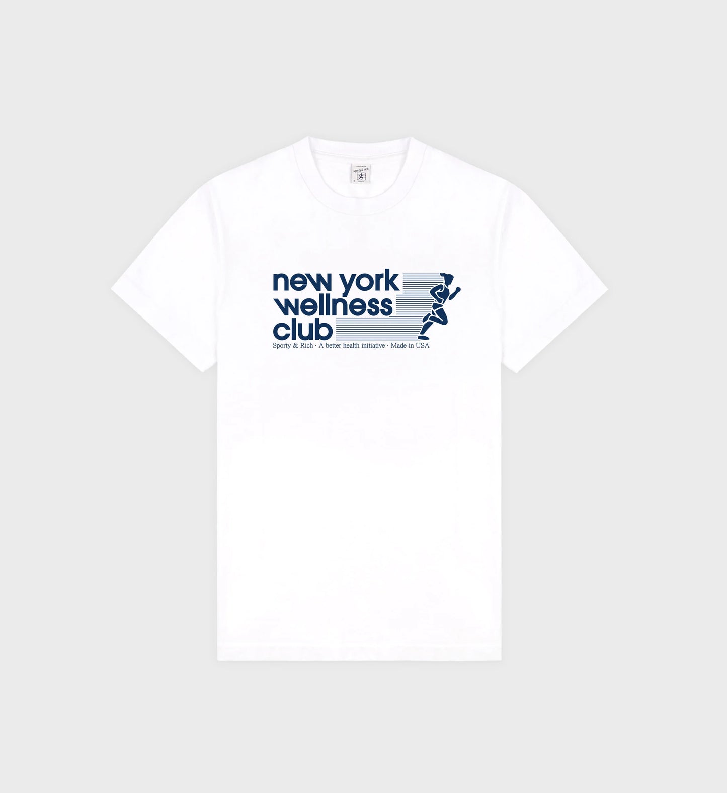Wellness club T shirt white/navy
