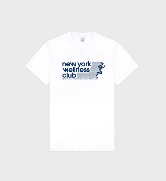 Wellness club T shirt white/navy