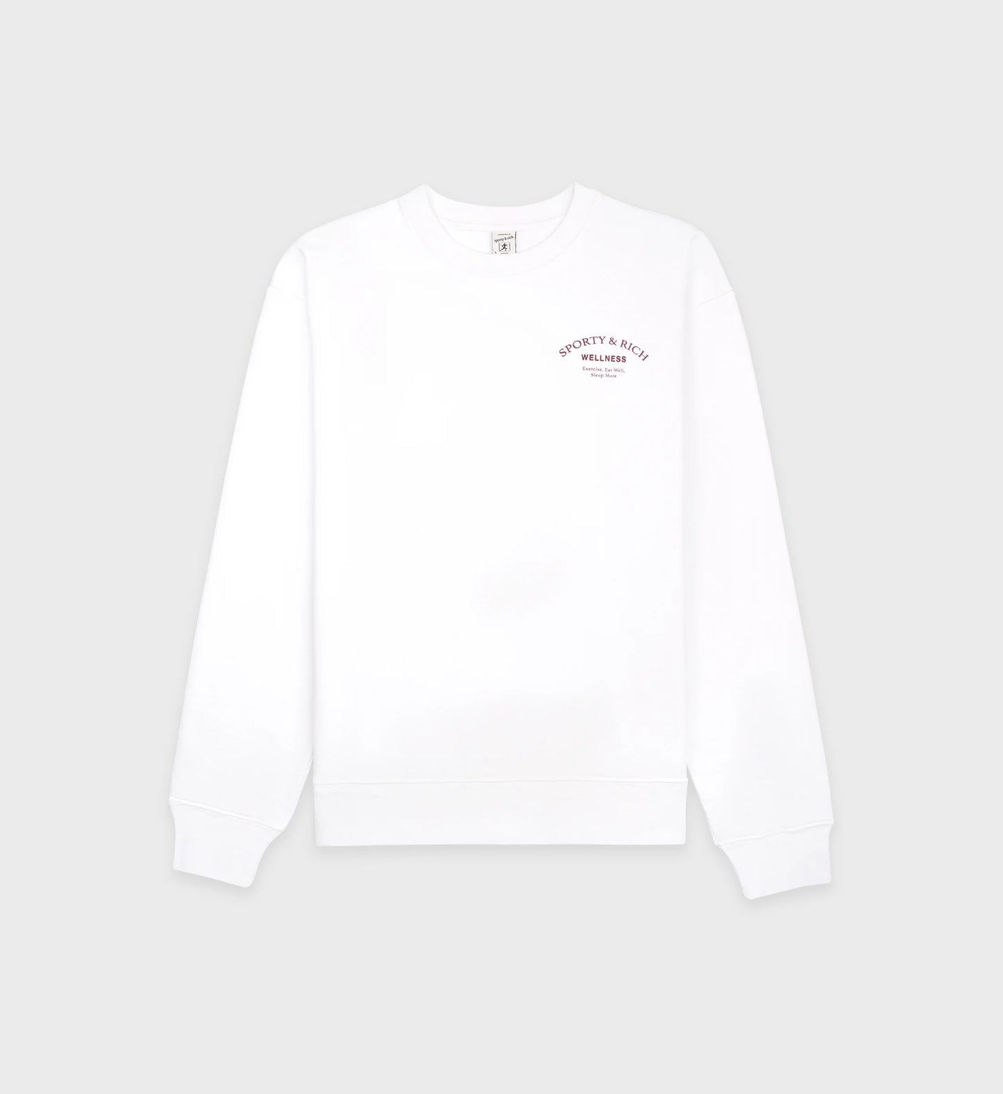 Wellness studio crewneck white/Merlot