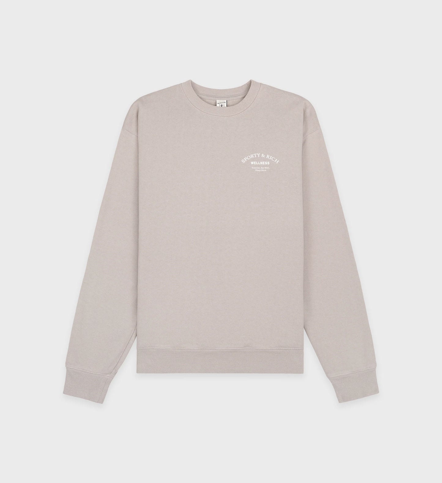 Wellness crewneck dove/white