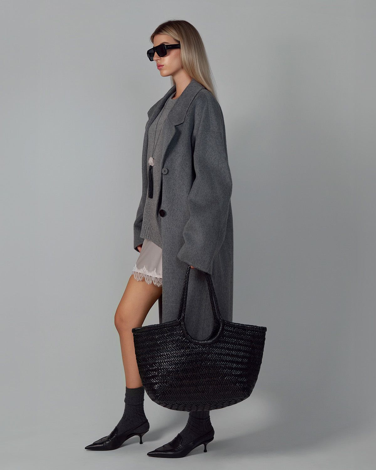 LEATHER HANDMADE BLACK BAG