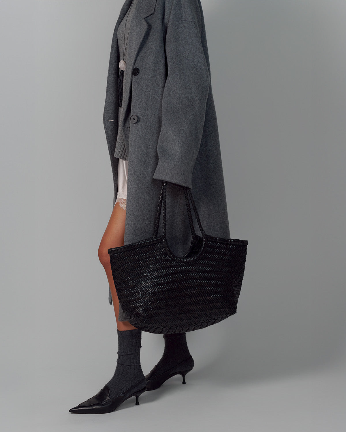 LEATHER HANDMADE BLACK BAG