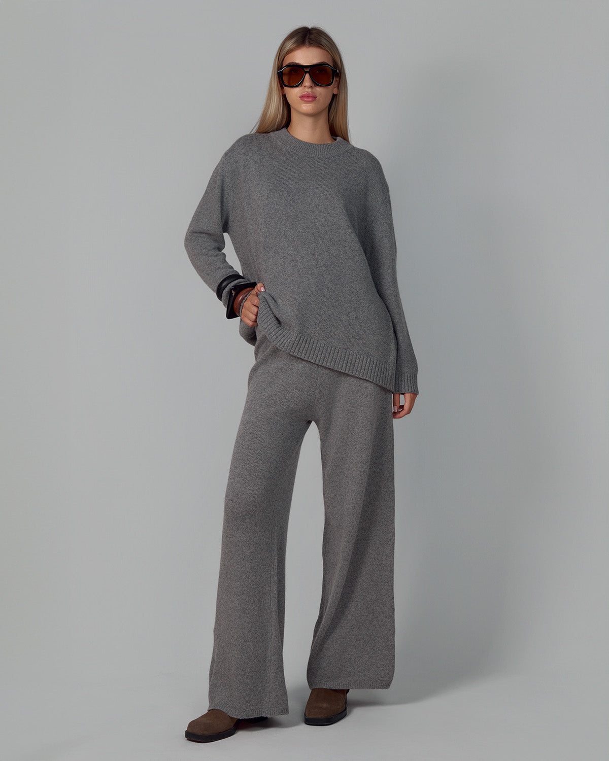 MERINO WOOL AND CASHMERE SUIT GRAY