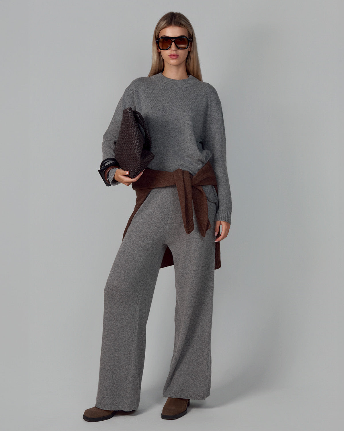MERINO WOOL AND CASHMERE SUIT GRAY