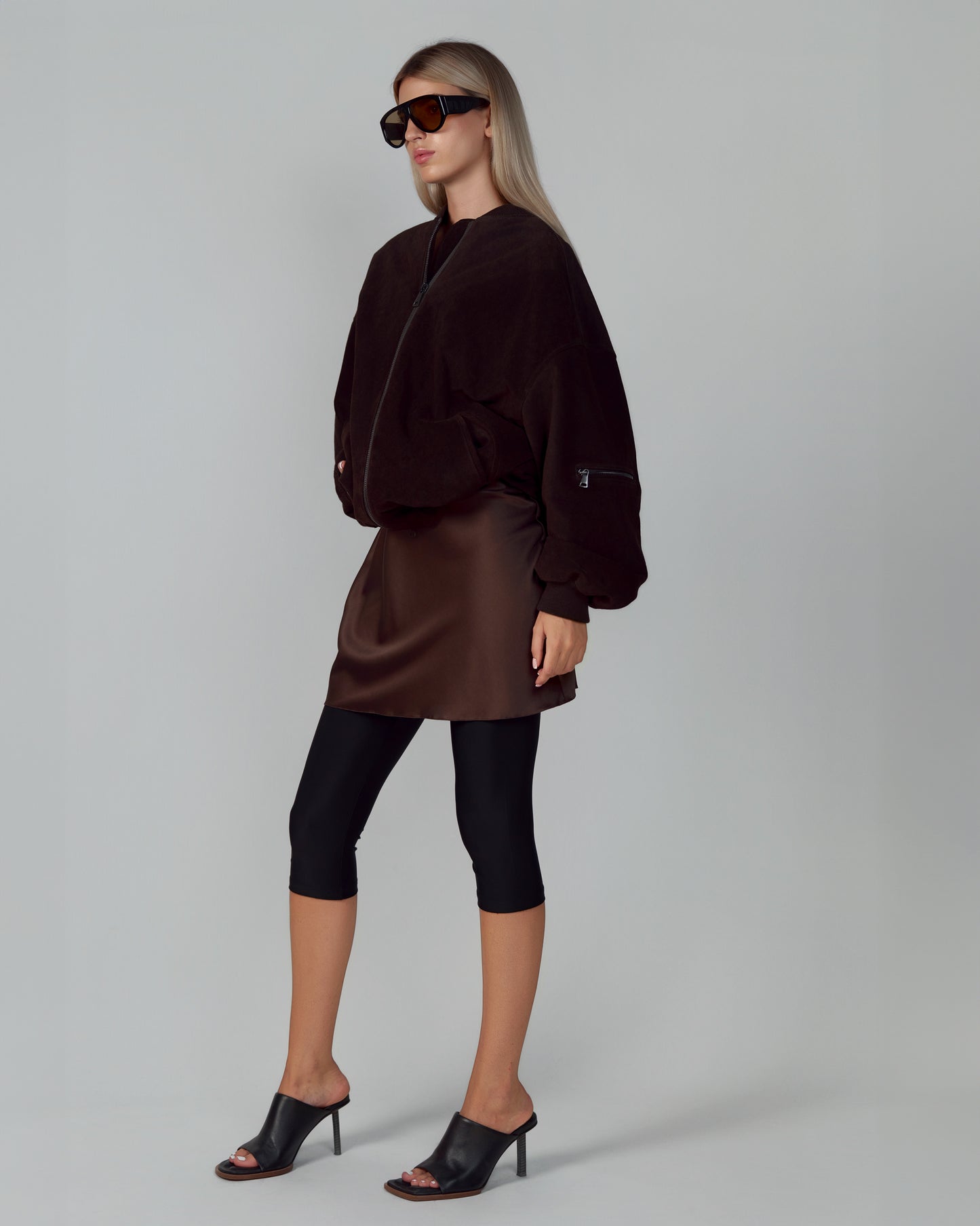 NAOMI MINI DRESS DARK CHOCOLATE