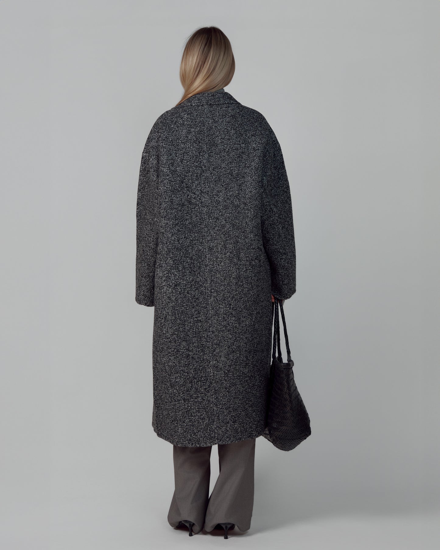 WOOL COAT GRAY MELANGE