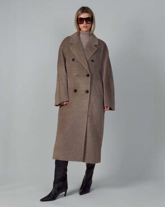 ALPACA WOOL COAT BEIGE