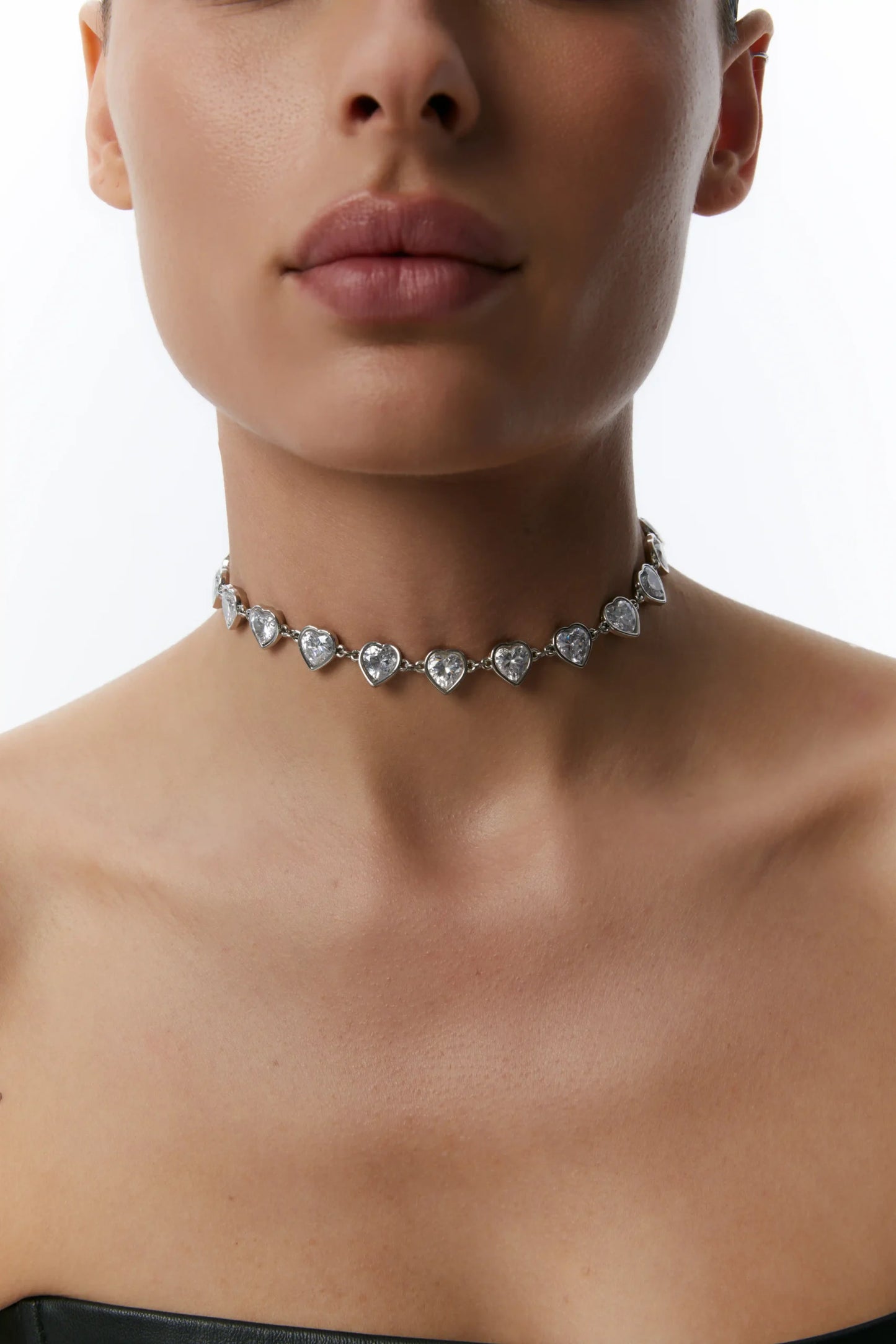 CHOKER COLD HEART SILVER