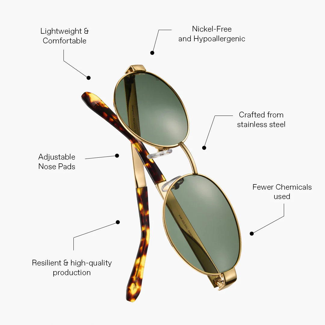 Jelani Gold Olive sunglasses