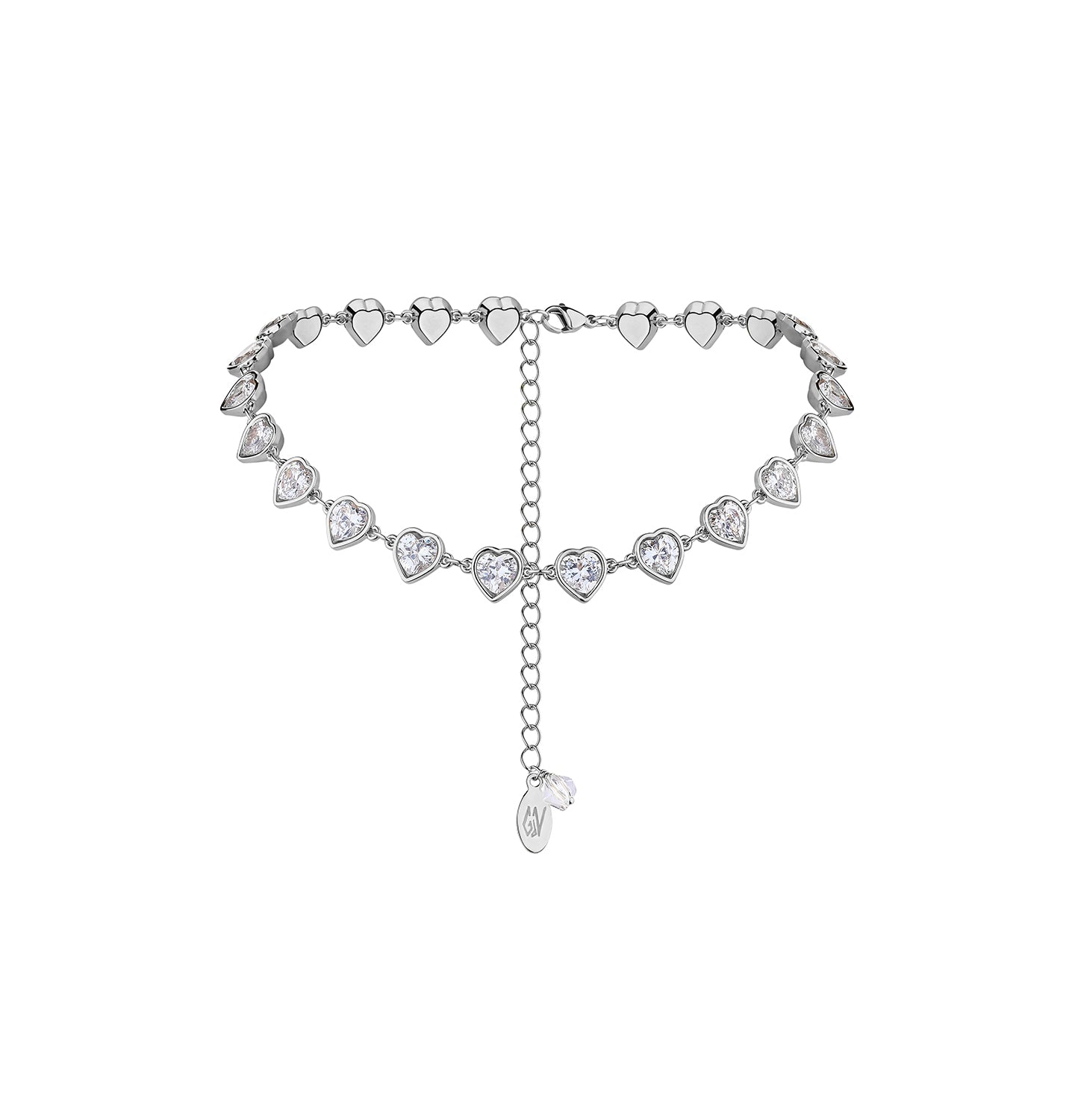 CHOKER COLD HEART SILVER