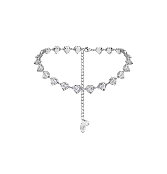 CHOKER COLD HEART SILVER