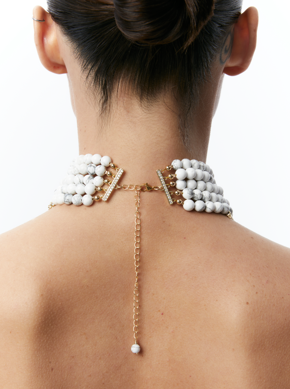 "INNOCENT" NECKLACE MARBLE WITH GOLDEN