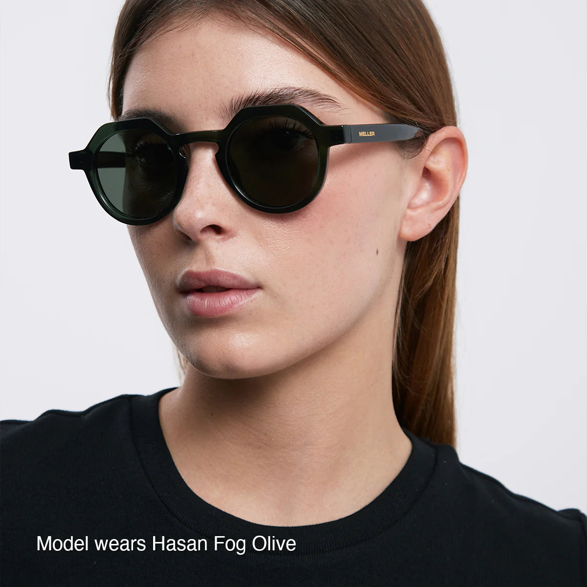 Hasan all black sunglasses